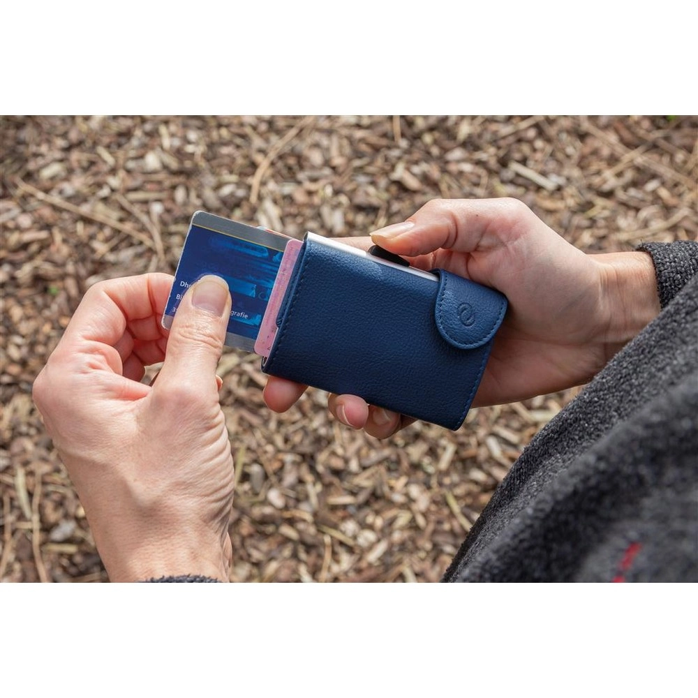 Etui na karty kredytowe i portfel C-Secure, ochrona RFID P850-515 niebieski