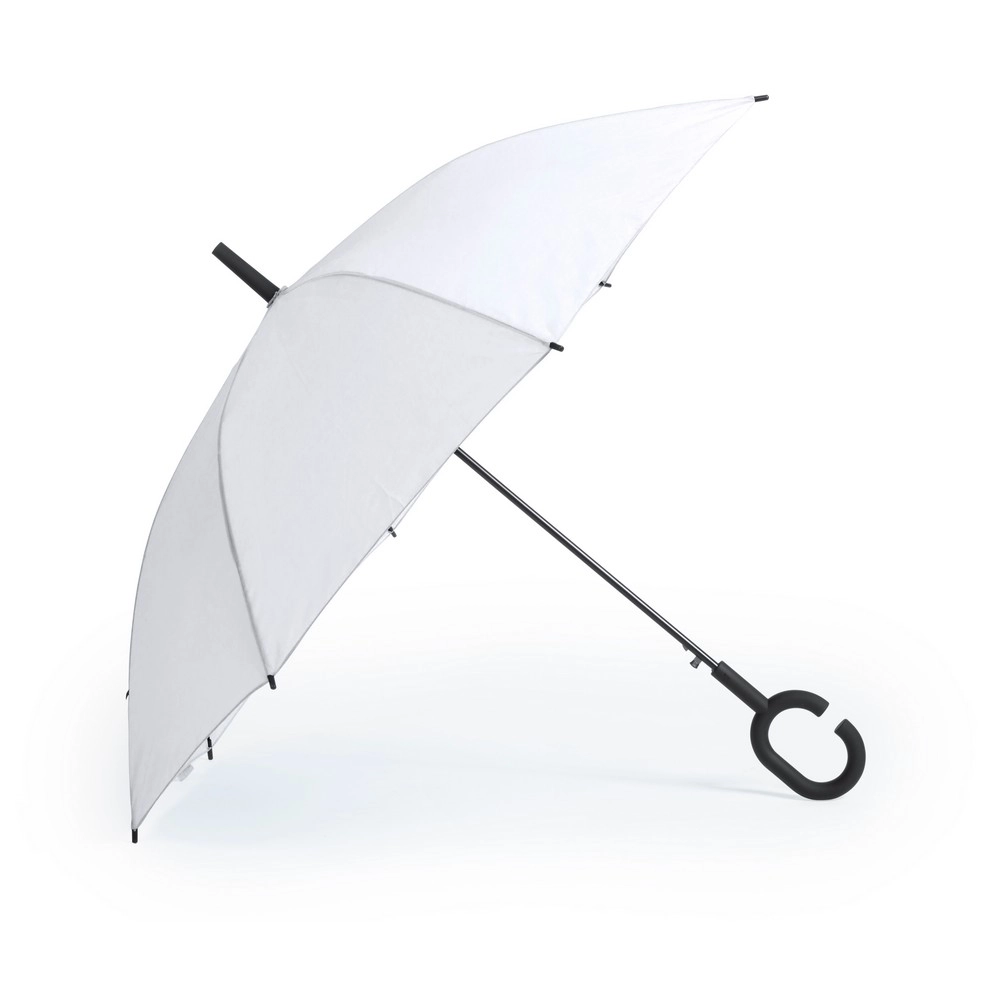 Wiatroodporny parasol automatyczny, rączka C V0492-02 biały