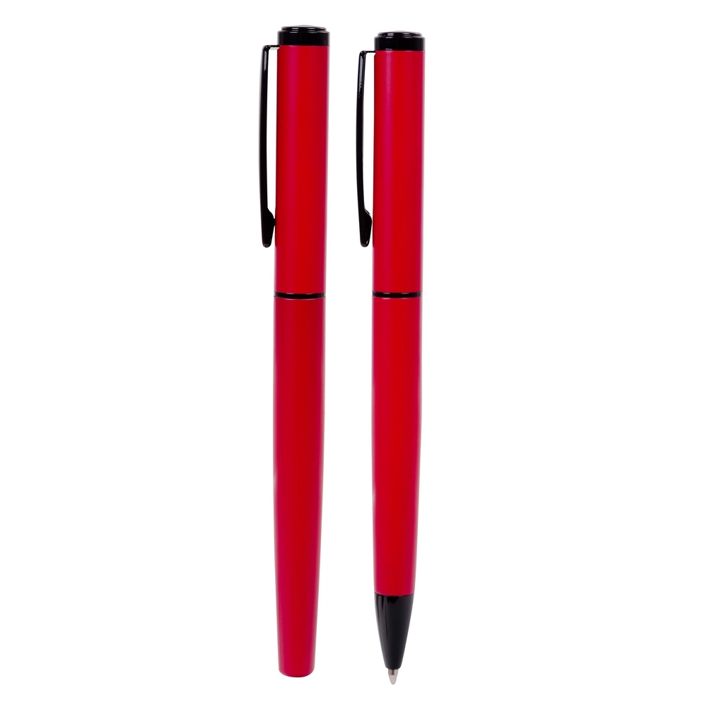Zestaw piśmienny Mauro Conti, długopis i pióro kulkowe | Sarah V4831-05 czerwony
