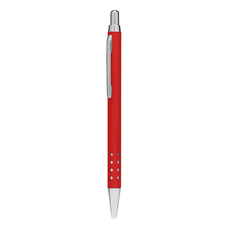 Mosiężny długopis BUDAPEST, czerwony błyszczący 56-1102185