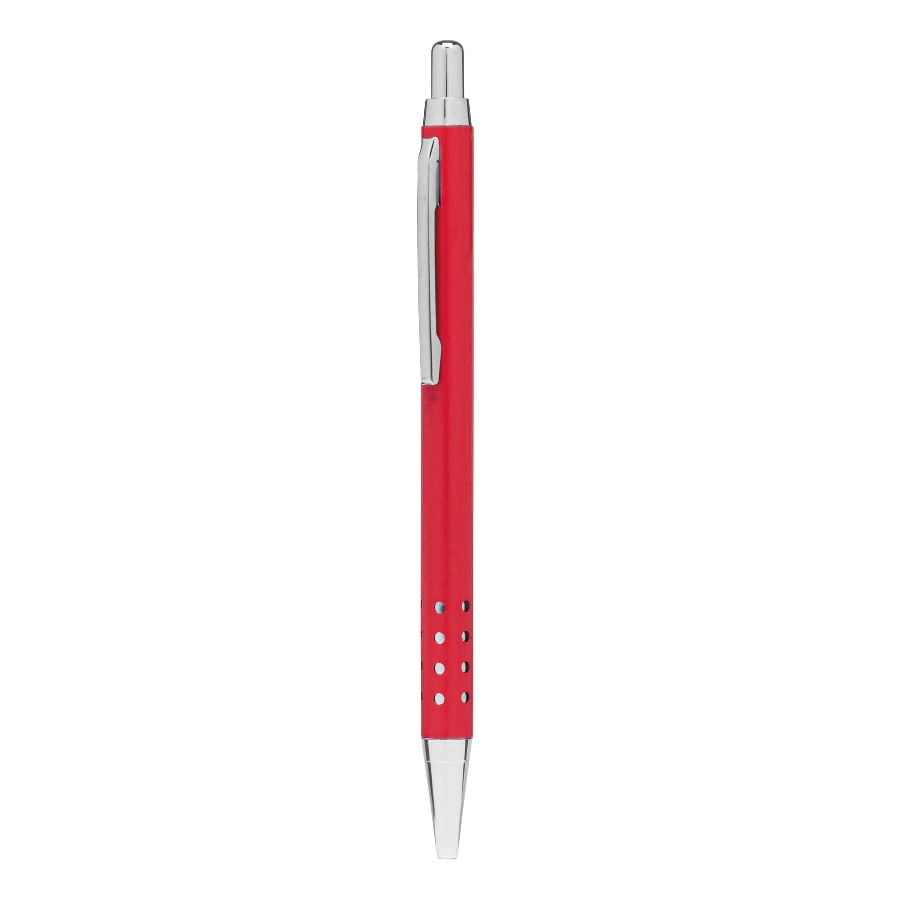 Mosiężny długopis BUDAPEST, czerwony matowy 56-1102191