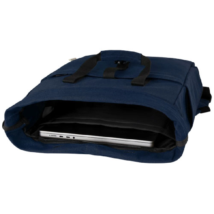 Joey 15-calowy plecak na laptopa z płótna z recyklingu z certyfikatem GRS o pojemności 15 l PFC-12067855
