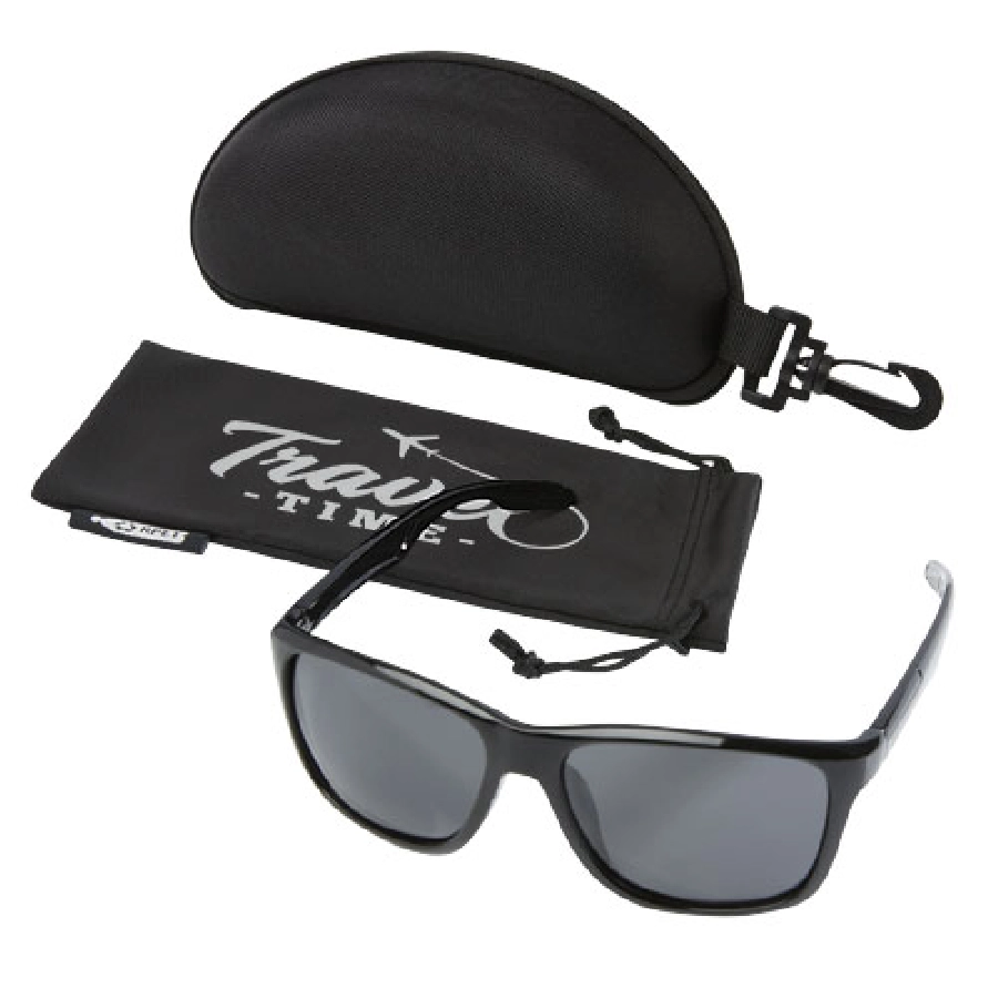 Eiger sportowe okulary przeciwsłoneczne ze szkłami spolaryzowanymi z futerałem z tworzywa PET pochodzącego z recyclingu PFC-12702790