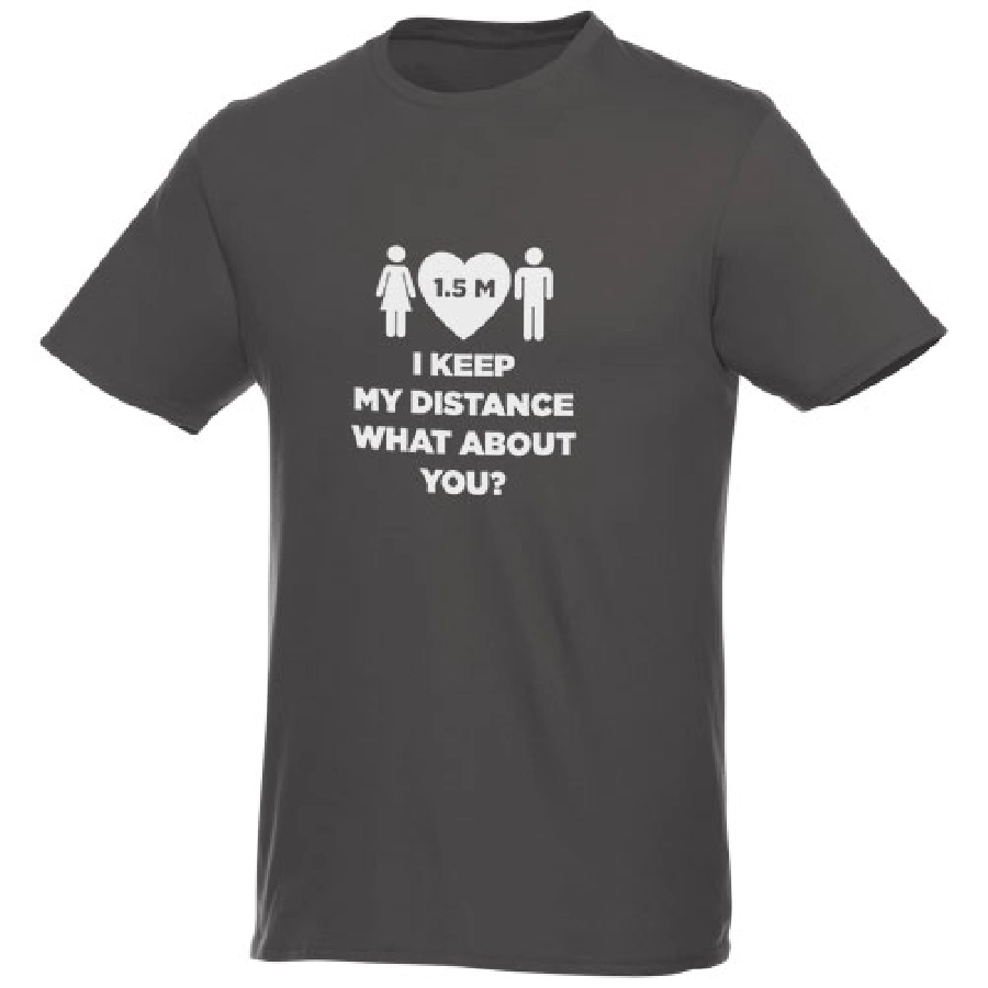 Męski T-shirt z krótkim rękawem Heros PFC-38028893 szary