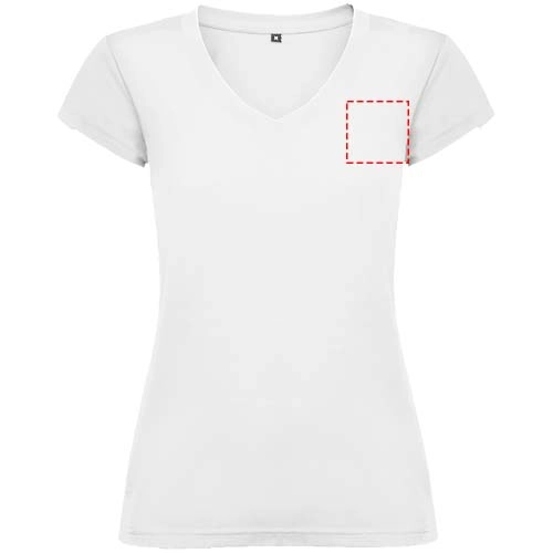 Victoria damska koszulka z krótkim rękawem i dekoltem w serek PFC-R66461Z4