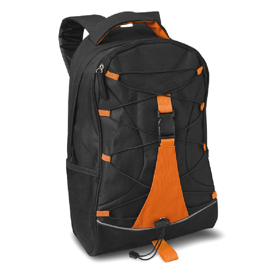 Czarny plecak MONTE LEMA MO7558-10 pomarańczowy