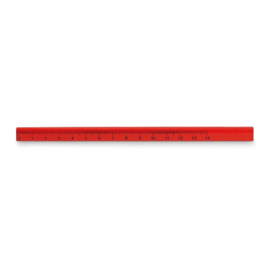 Ołówek stolarski z linijką MADEROS MO8686-05 czerwony