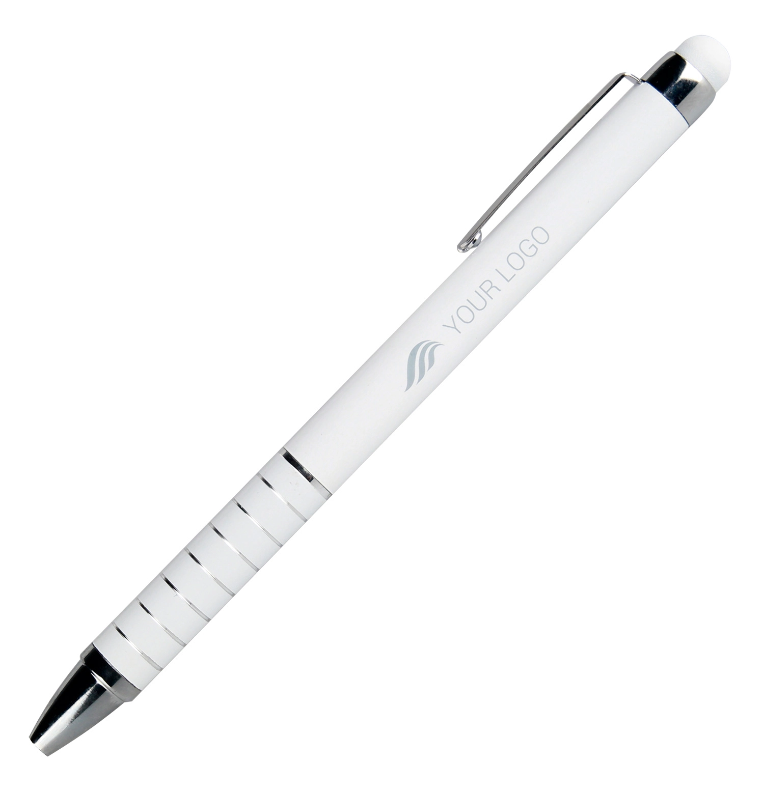 Długopis metalowy do ekranów dotykowych GM-10418-06 biały