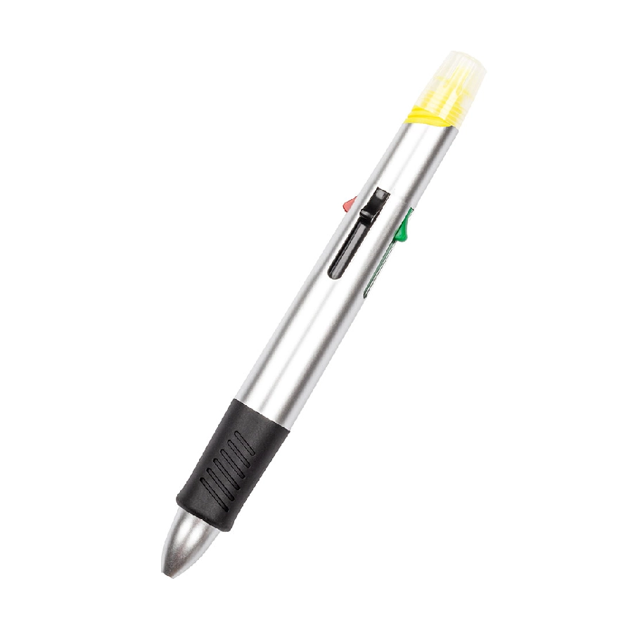 4-kolorowy długopis z zakreślaczem GM-17760-07 szary