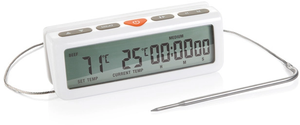 Cyfrowy termometr do piekarnika ACCURA, z minutnikiem GM-TS634490-06 biały