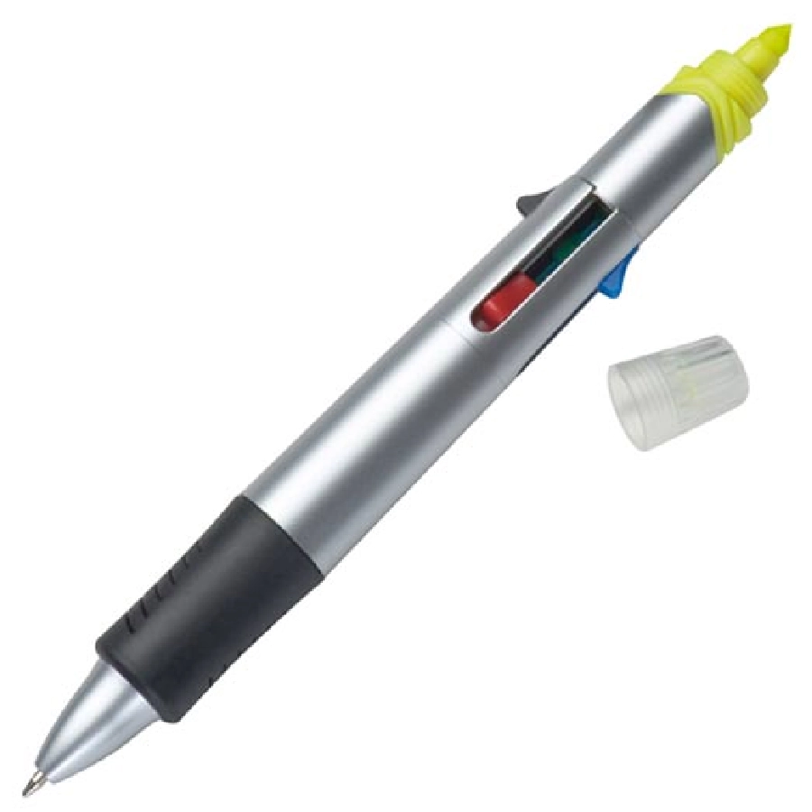 4-kolorowy długopis z zakreślaczem GM-17760-07 szary
