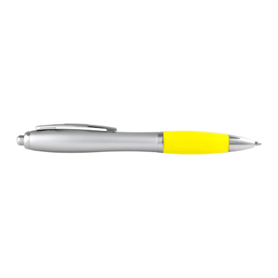 Długopis plastikowy, gumowany GM-11681-08 żółty