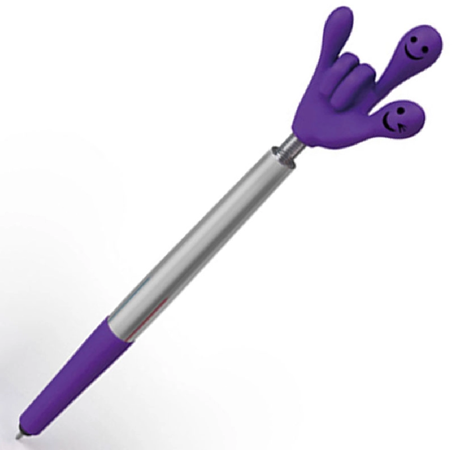 Długopis plastikowy CrisMa Smile Hand GM-13415-12 fioletowy