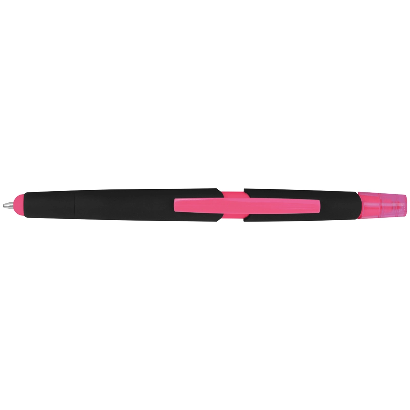 Długopis plastikowy do ekranów dotykowych z zakreślaczem GM-10965-11 różowy