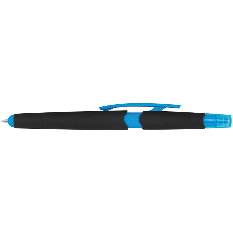 Długopis plastikowy do ekranów dotykowych z zakreślaczem GM-10965-24 niebieski