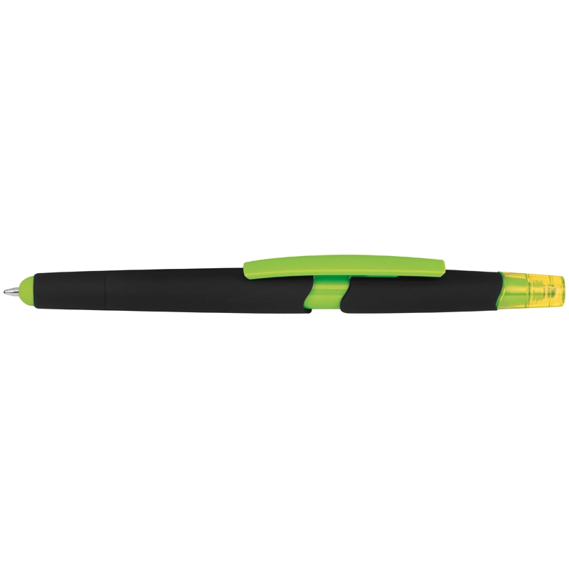 Długopis plastikowy do ekranów dotykowych z zakreślaczem GM-10965-29 zielony