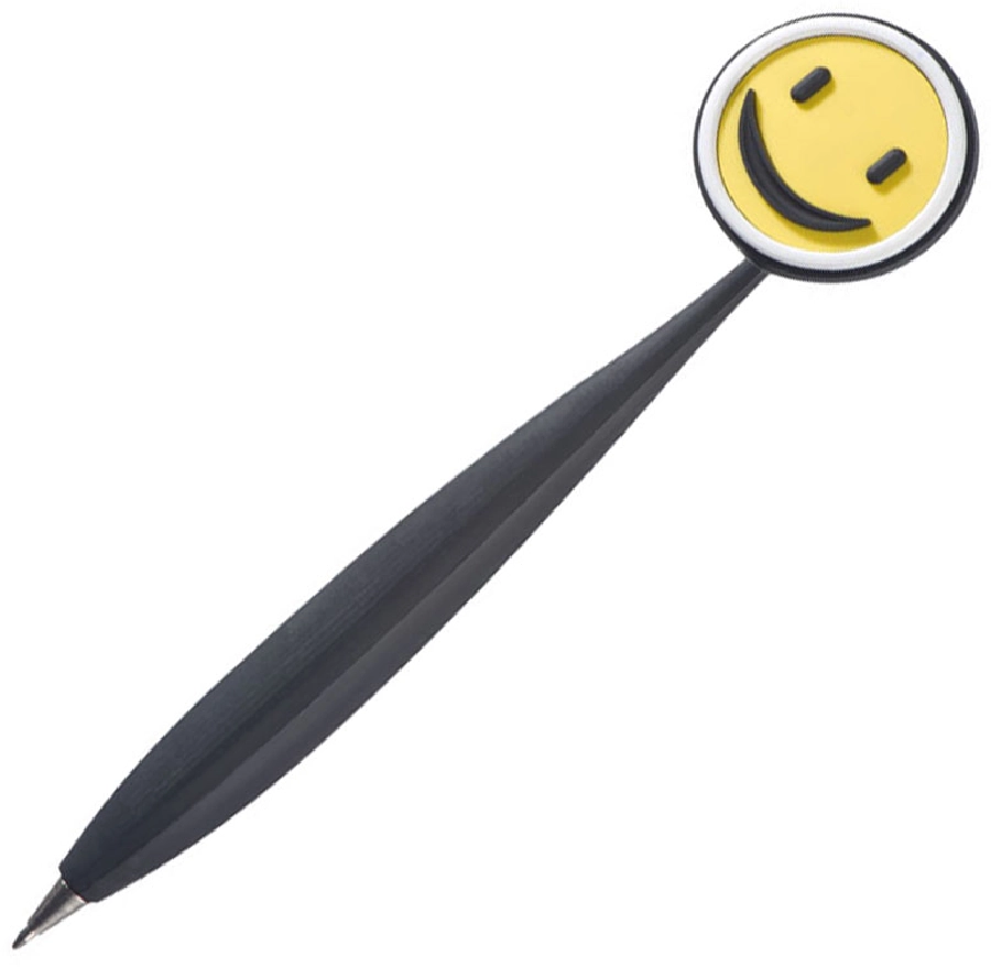 Długopis plastikowy z buźką GM-13042-03 czarny