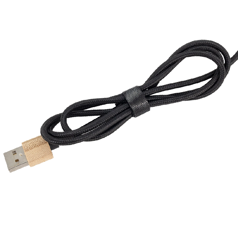 Długi kabel 3w1 z podświetlanym logo w drewnianej obudowie, LHZMU06 GM-EG0591-13