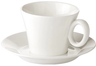 Filiżanka do cappuccino z talerzykiem ALLEGRO 200ml GM-TS387522-06 biały