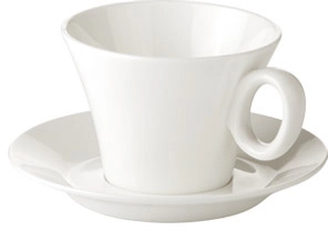 Filiżanka do herbaty z talerzykiem ALLEGRO 250ml GM-TS387524-06 biały
