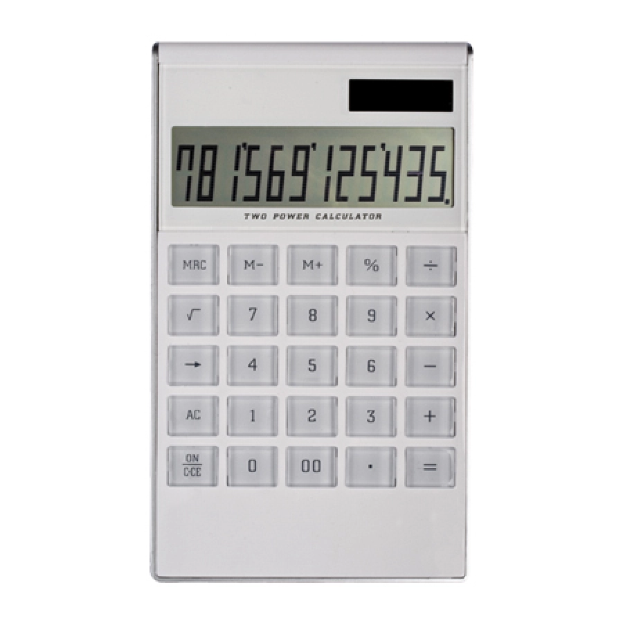 Plastikowy kalkulator 12-cyfrowy GM-33610-06 biały