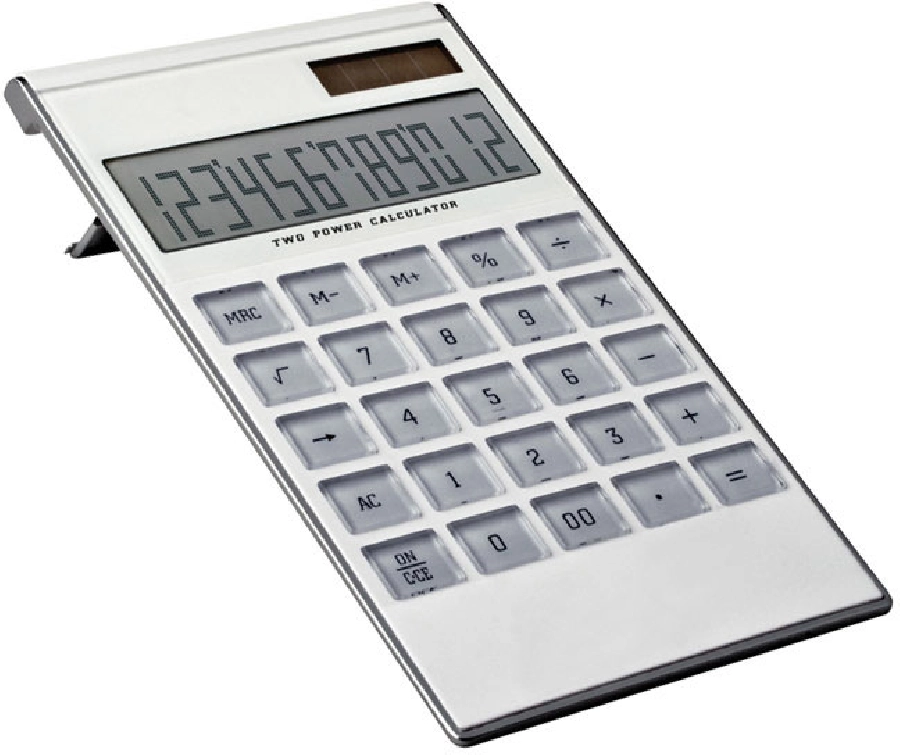 Plastikowy kalkulator 12-cyfrowy GM-33610-06 biały