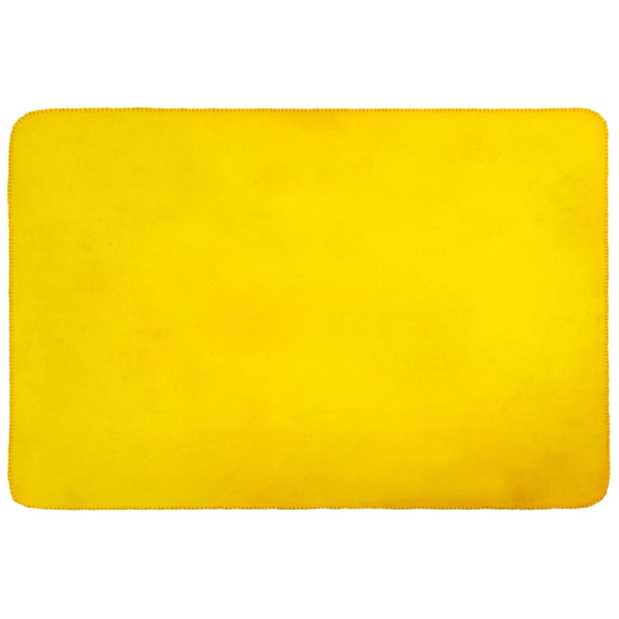 Koc polarowy z paskiem GM-66902-08 żółty