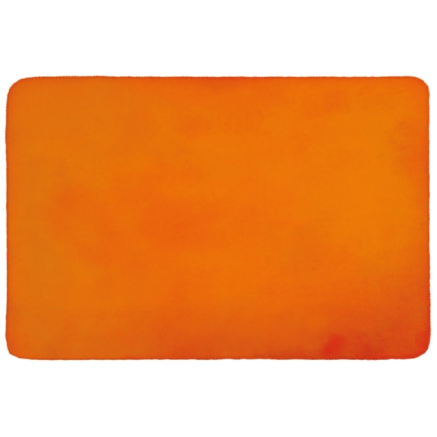 Koc polarowy z paskiem GM-66902-10 pomarańczowy