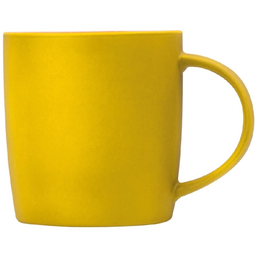 Kubek ceramiczny gumowany 300 ml GM-80654-08 żółty