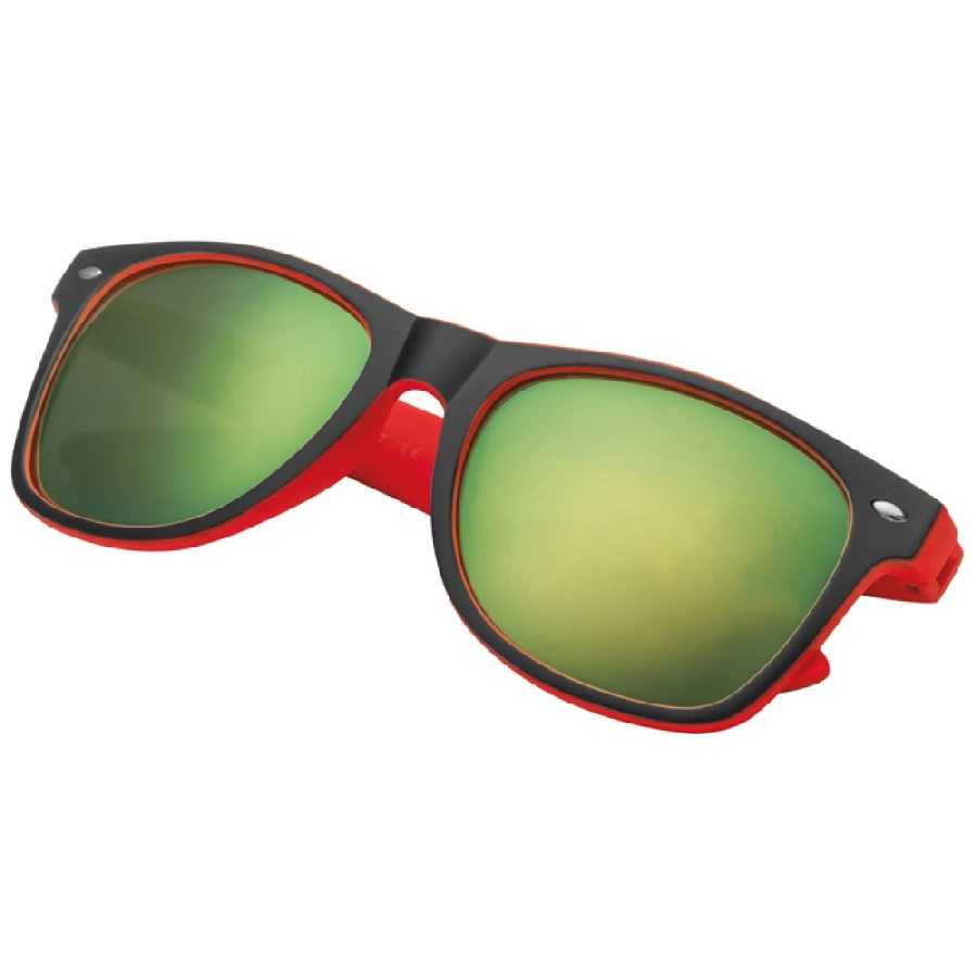 Plastikowe okulary przeciwsłoneczne UV400 GM-50671-05 czerwony