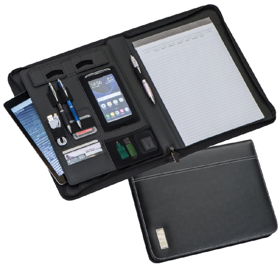 Teczka konferencyjna A4 z kieszenią na tablet GM-20636-03 czarny