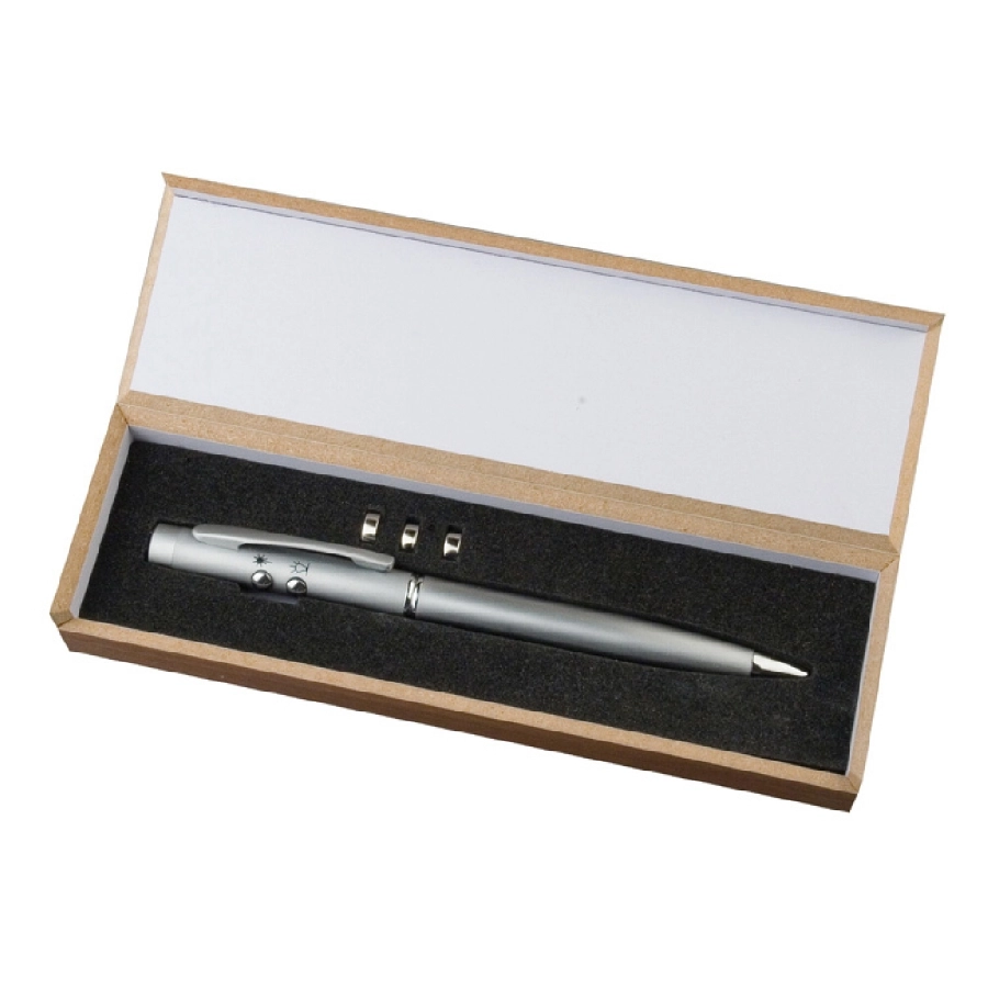 Wskaźnik laserowy z długopisem GM-15318-07 szary