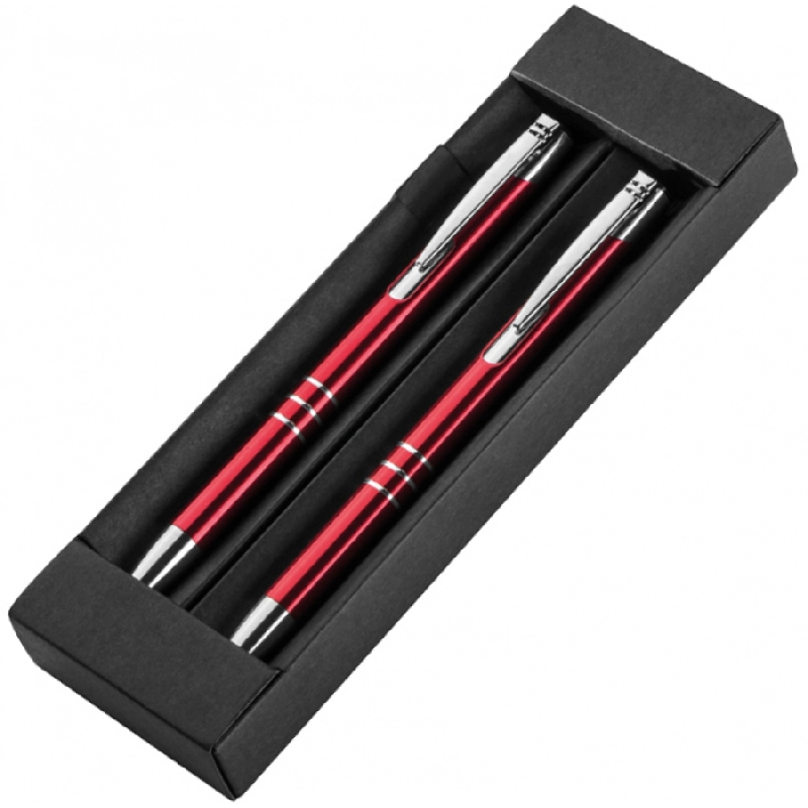 Zestaw piśmienniczy ołówek i długopis GM-13330-05 czerwony