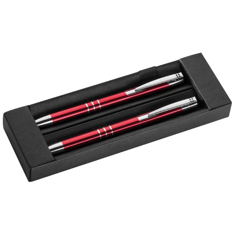 Zestaw piśmienniczy ołówek i długopis GM-13330-05 czerwony