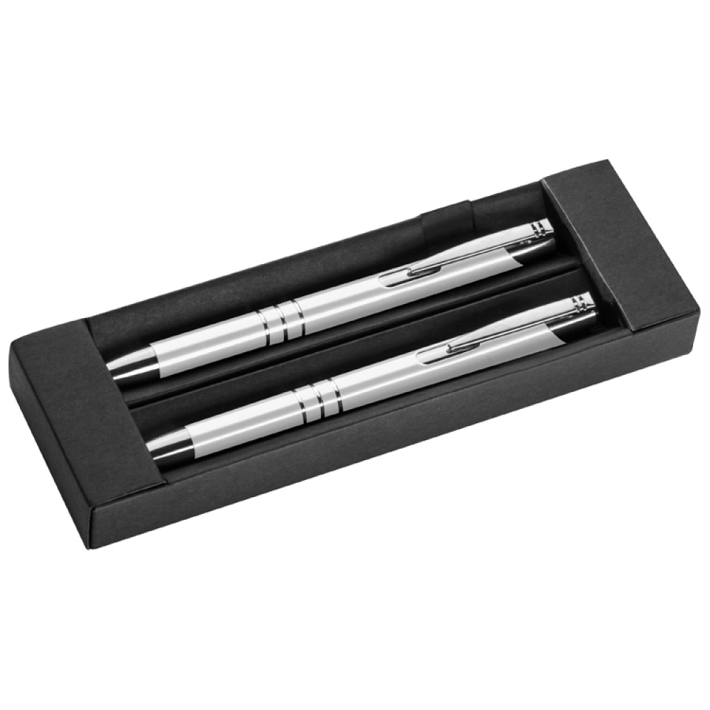 Zestaw piśmienniczy ołówek i długopis GM-13330-06 biały