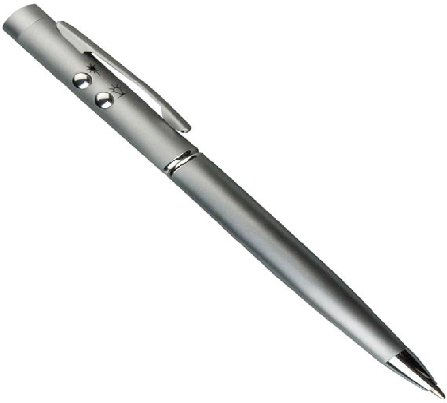 Wskaźnik laserowy z długopisem GM-15318-07 szary