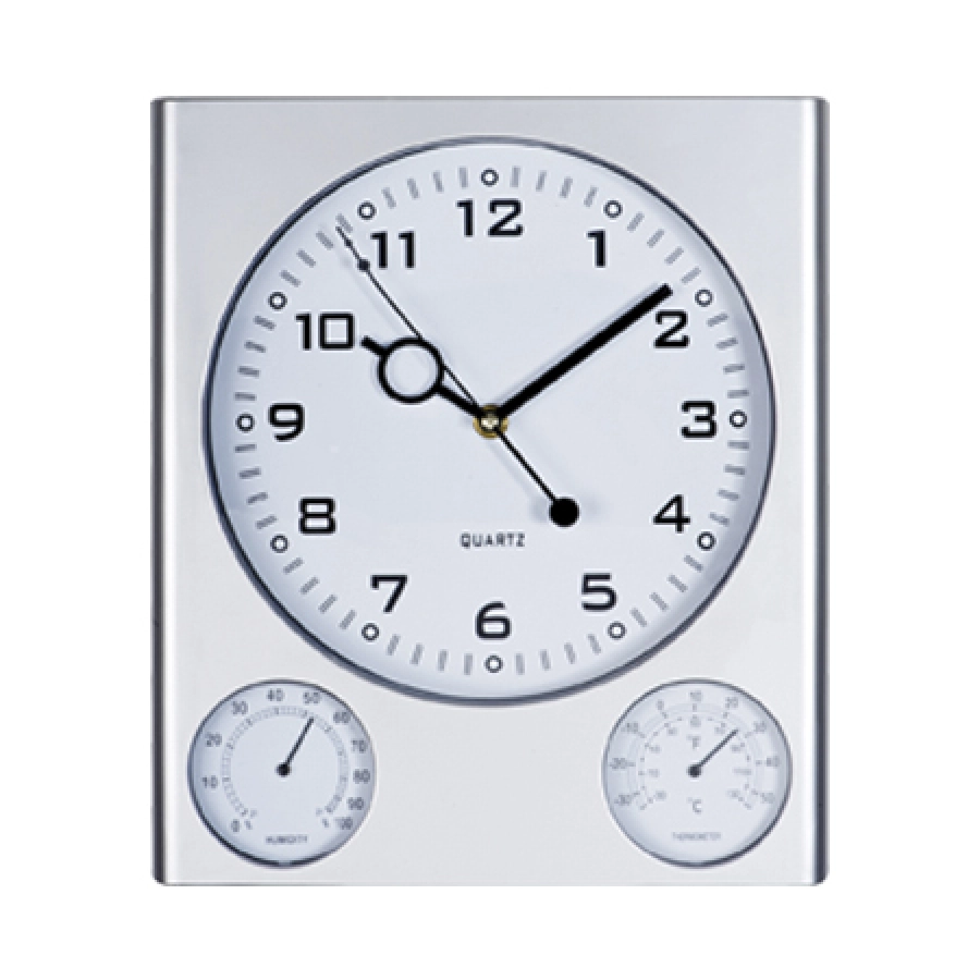 Zegar ścienny plastikowy GM-41213-07 szary