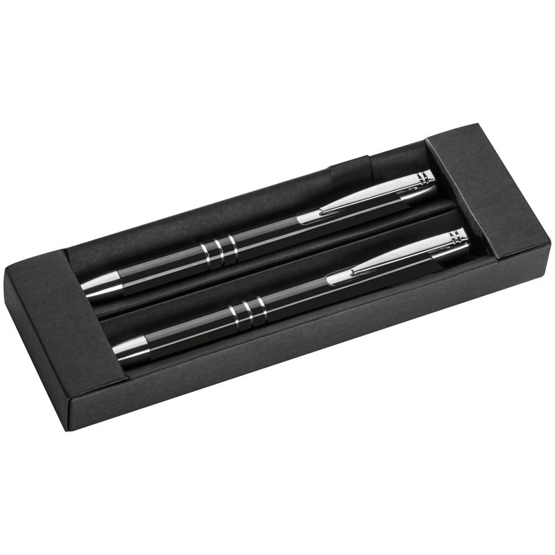 Zestaw piśmienniczy ołówek i długopis GM-13330-03 czarny