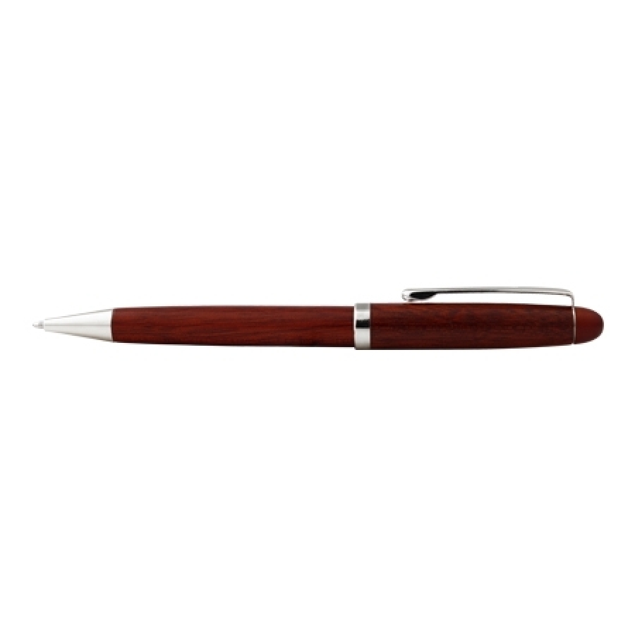 3-częściowy drewniany zestaw z długopisem, wiecznym piórem i otwieraczem do listów GM-18441-01 brązowy