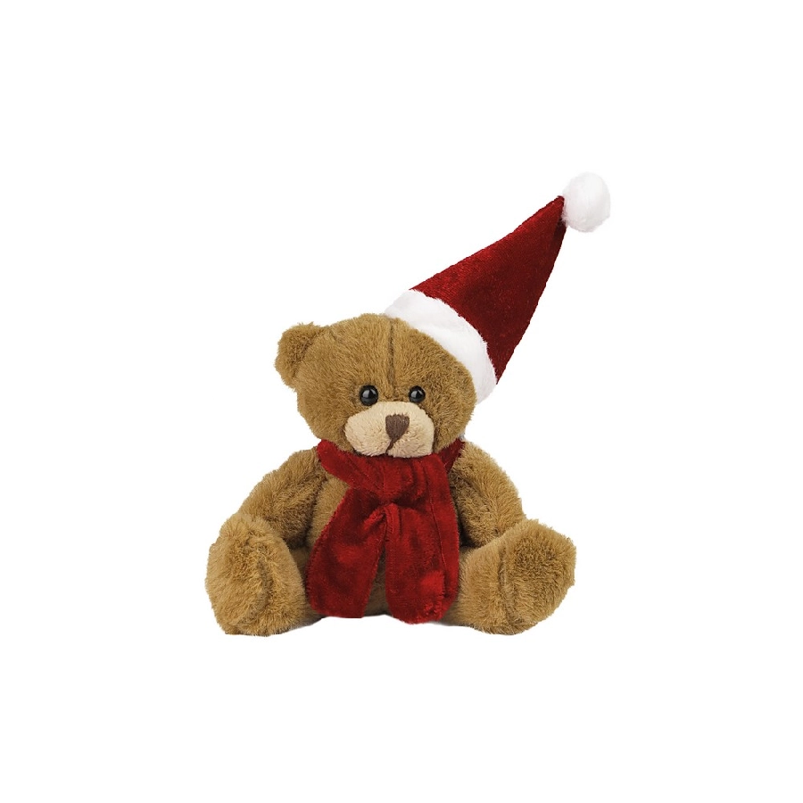 Pluszowy miś świąteczny | Nathan Brown HE261-56 czerwony