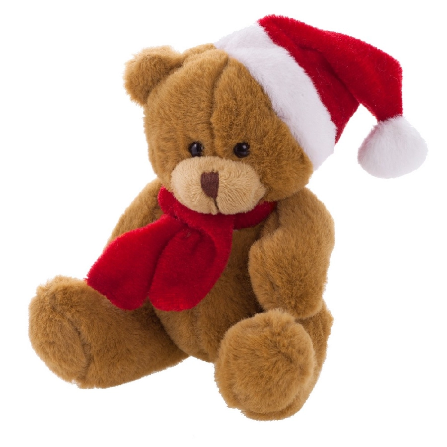 Pluszowy miś świąteczny | Nathan Brown HE261-56 czerwony