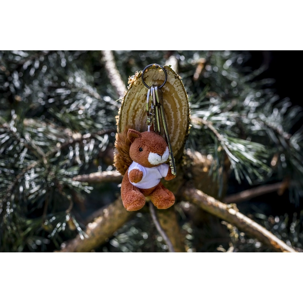 Pluszowa wiewiórka, brelok | Ginny HE740-07 pomarańczowy