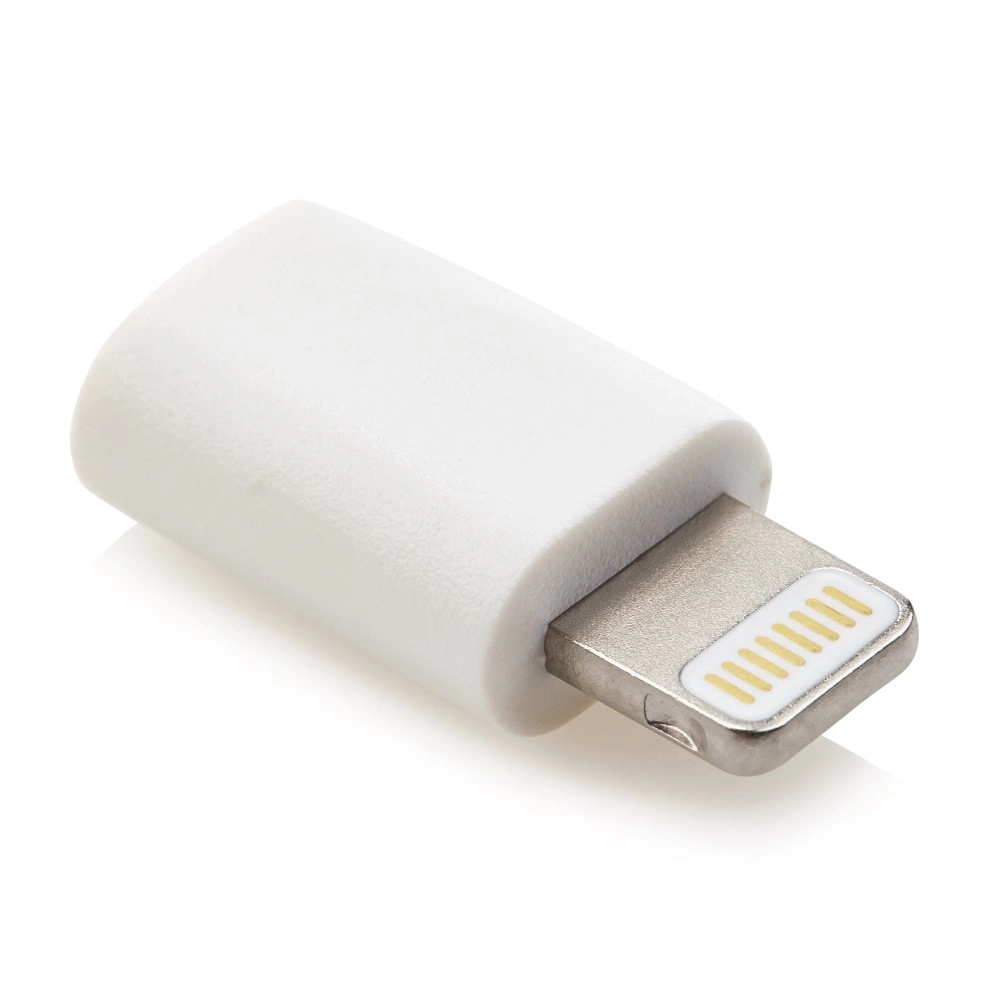 Przejściówka z micro USB na Lightning, licencja MFi P302-173 biały