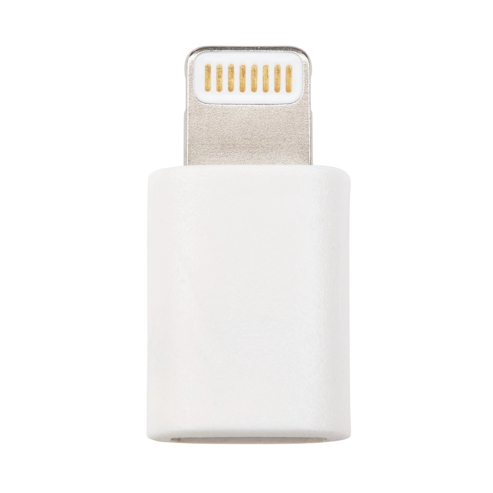 Przejściówka z micro USB na Lightning, licencja MFi P302-173 biały