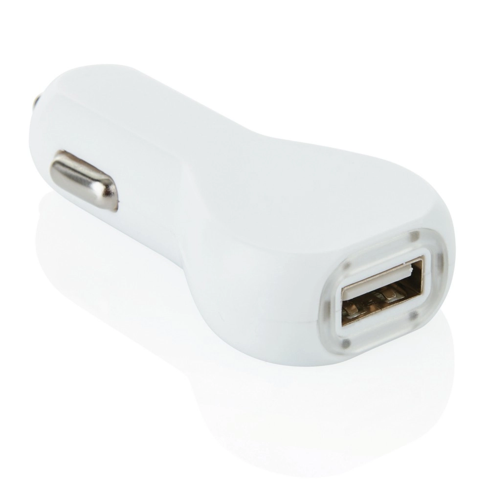 Ładowarka samochodowa USB P302-883 biały