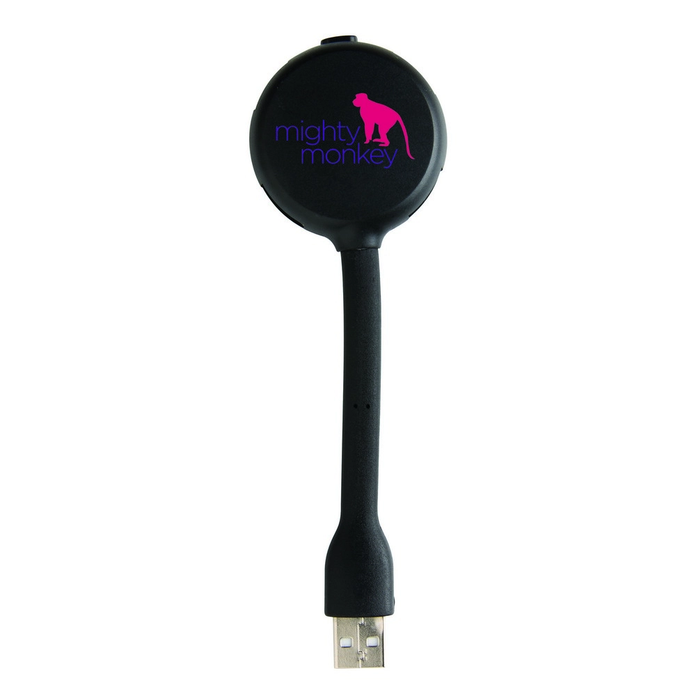 Hub USB, lampka LED P308-001 czarny