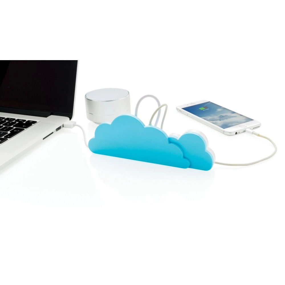 Hub USB 2.0 chmura P308-305 niebieski