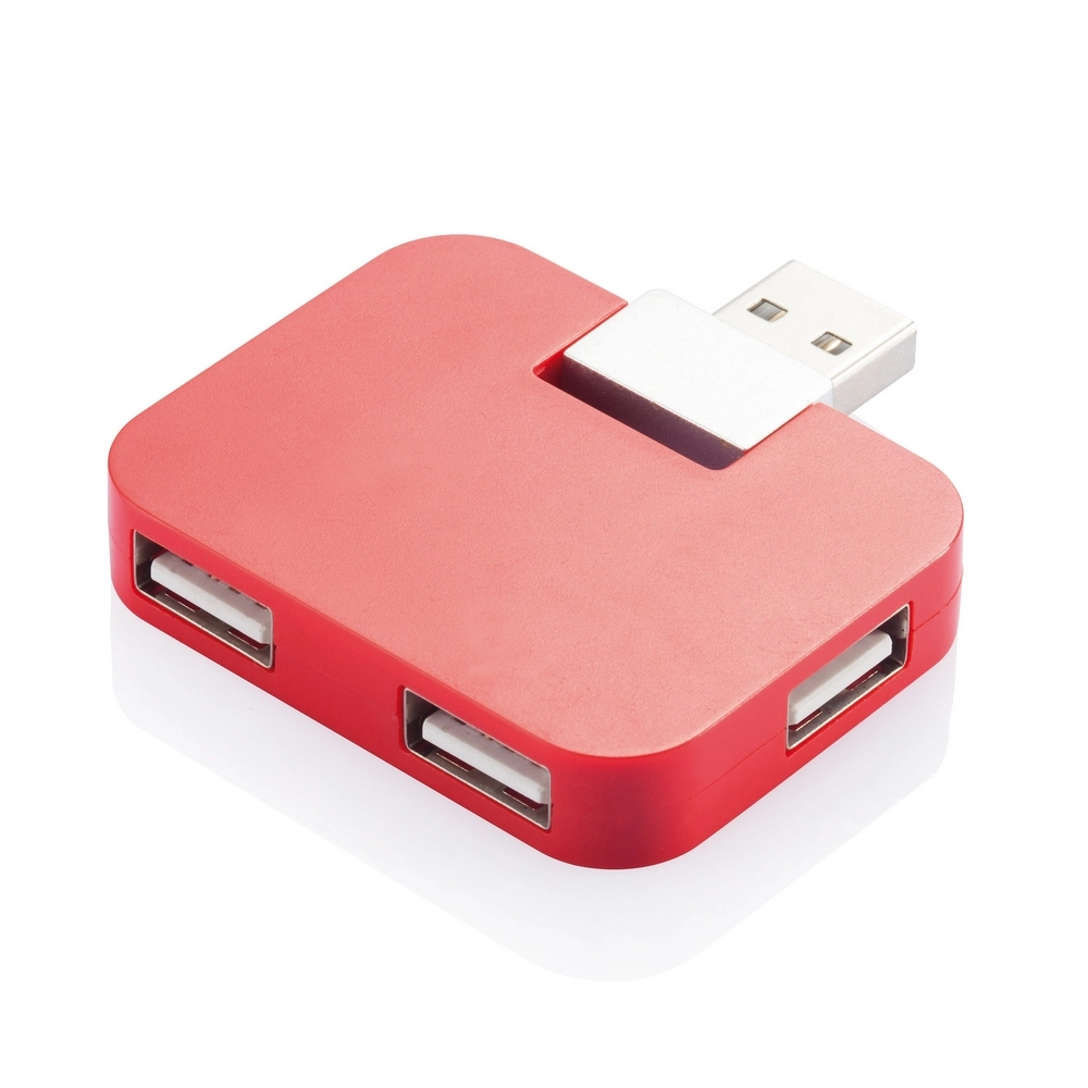 Podróżny hub USB P308-754 czerwony