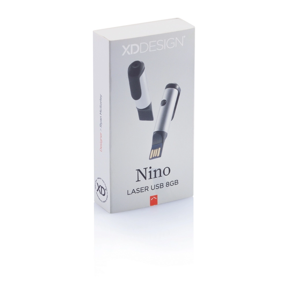 Laser USB 8GB Nino P314-002 srebrny
