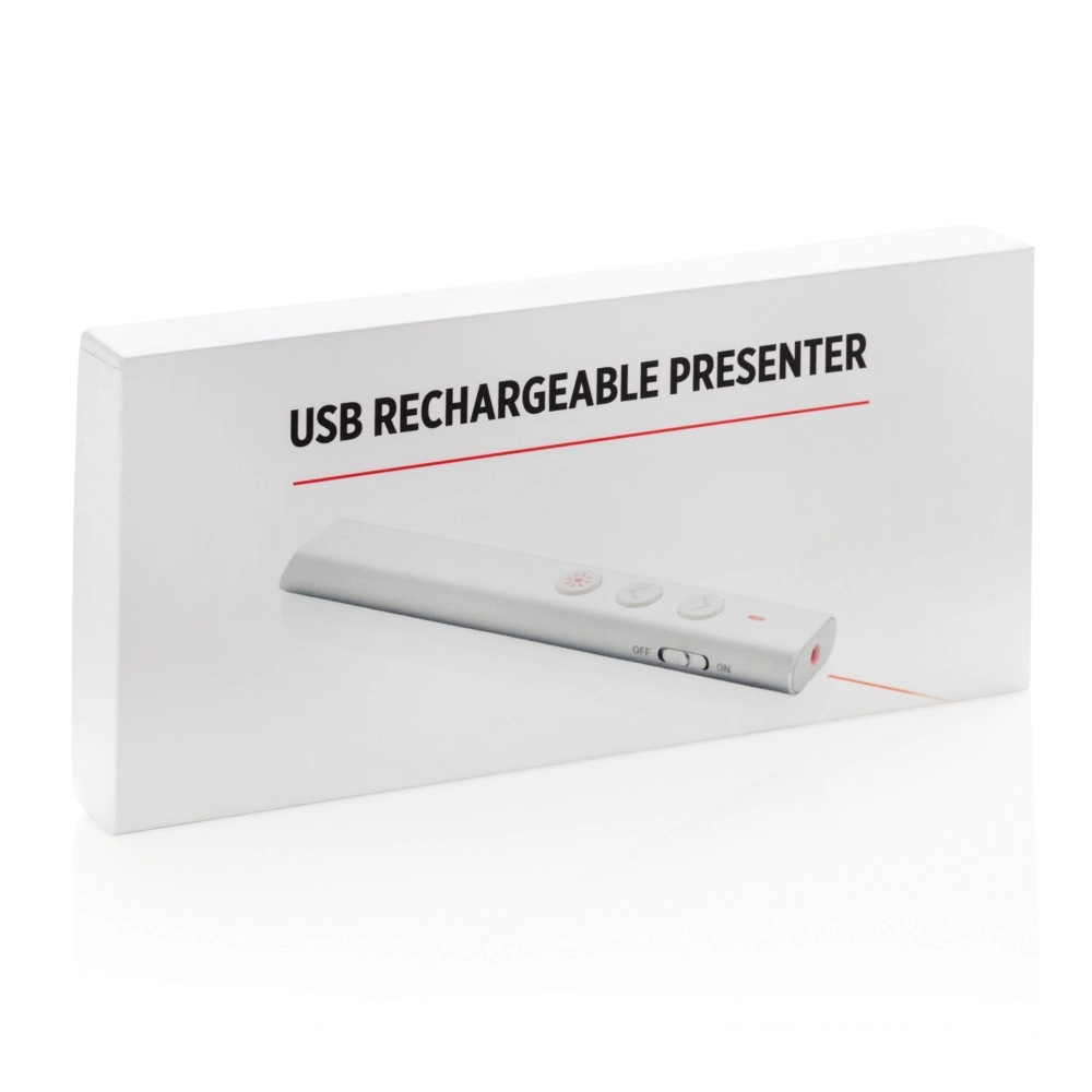 Wskaźnik laserowy, prezenter USB P314-134 srebrny
